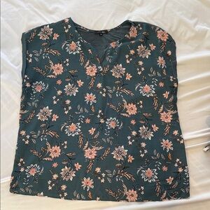 Papermoon Teal Floral Blouse